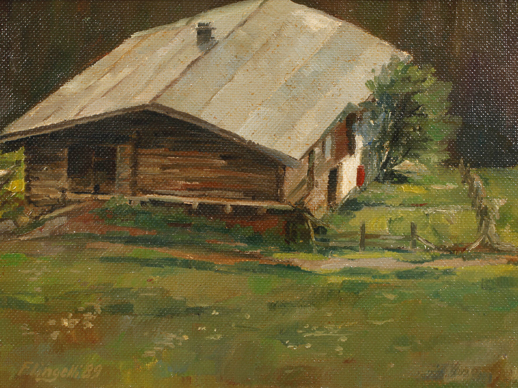 Willi G. Flingelli, "Bergbauernhaus bei Kitzbühel"