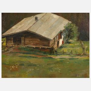 Willi G. Flingelli, "Bergbauernhaus bei Kitzbühel"