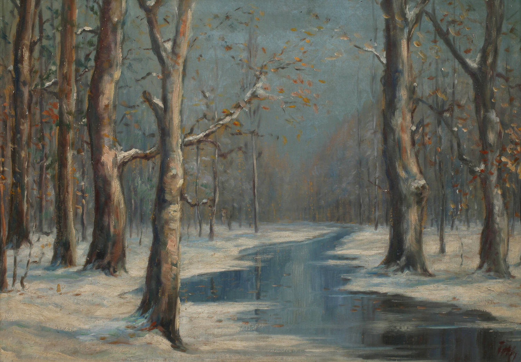 Foth, Fluss im Winter