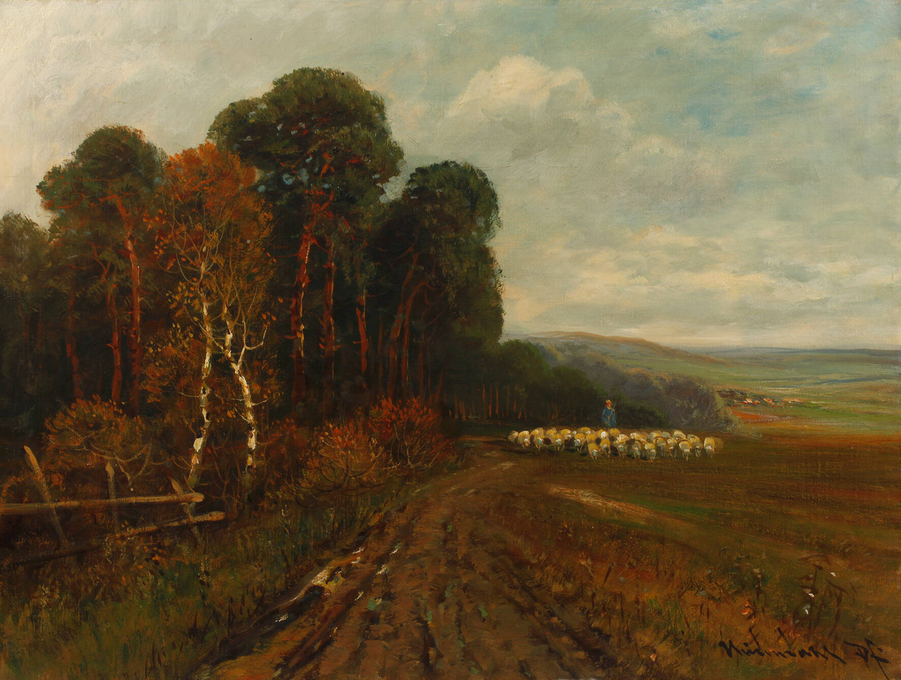 Heidendahl, "Eifellandschaft mit Schafherde"