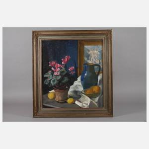 Prof. Carl Heine, Stillleben mit Alpenveilchen