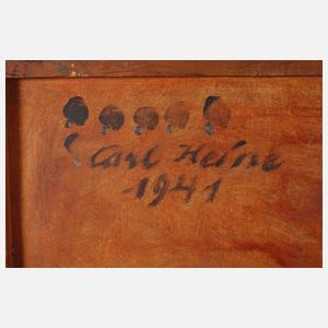 Prof. Carl Heine, Stillleben mit Alpenveilchen