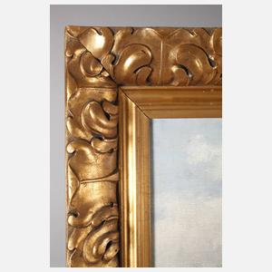 J. Heyn, Jagdhund mit Hasen