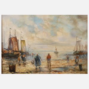 Rein Hornemann, attr., Fischer am Strand