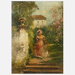 E. Jansen, Dame im Park