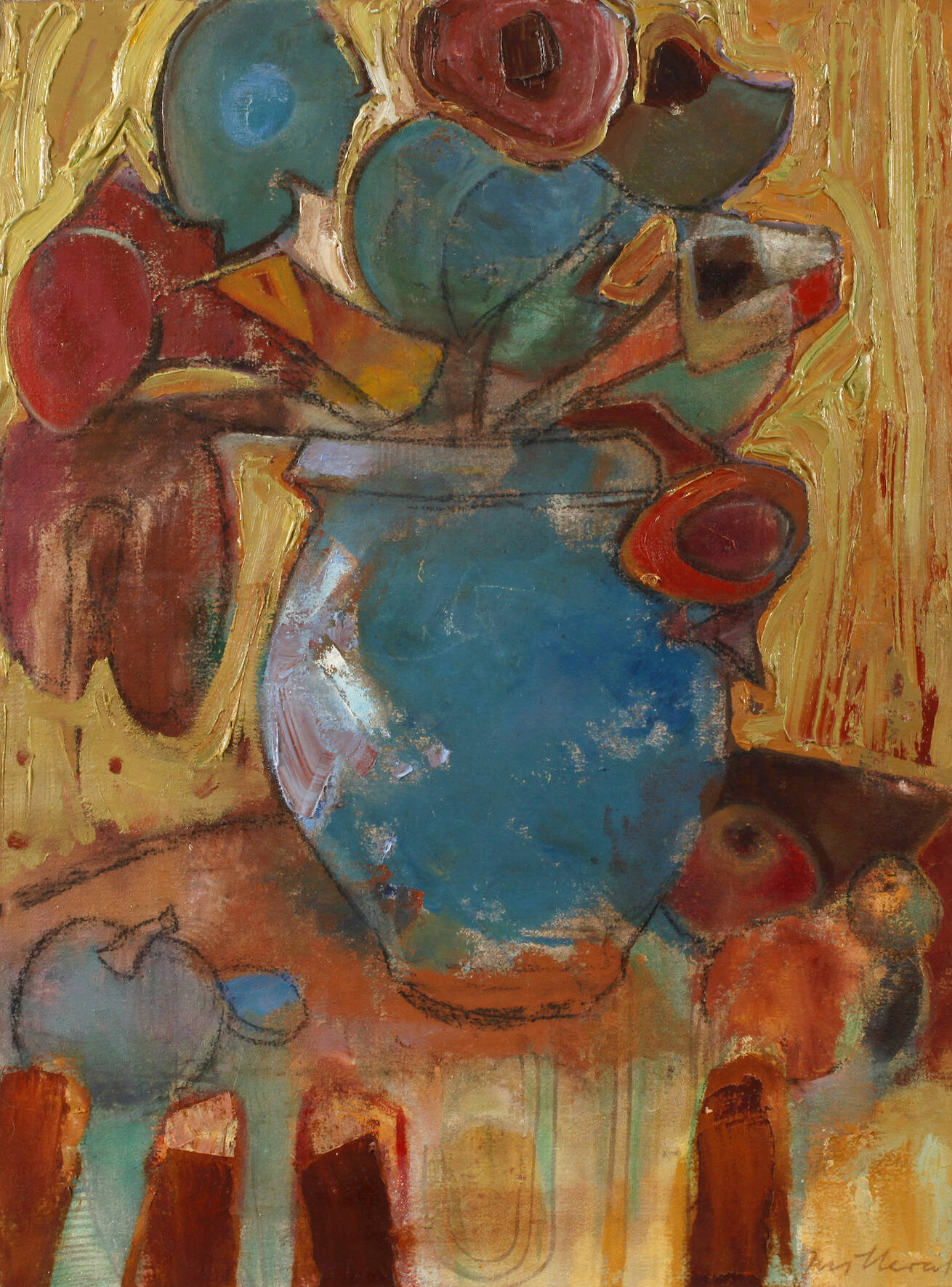 Max Juillerat, attr., Modernes Blumenstillleben