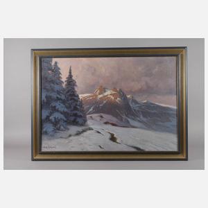 Alexander Kircher, Winterliche Alpenlandschaft