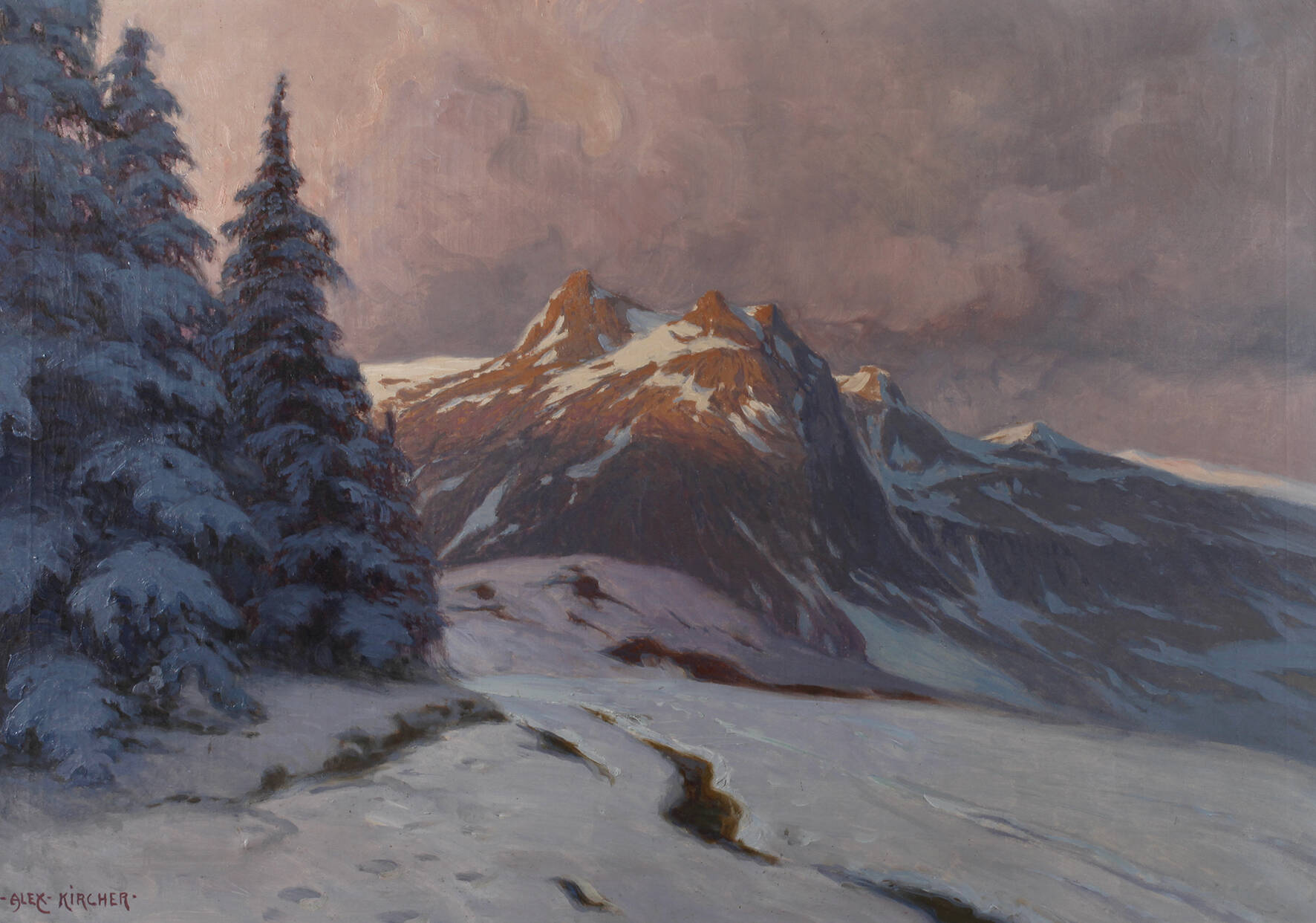Alexander Kircher, Winterliche Alpenlandschaft