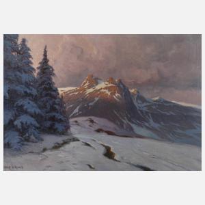 Alexander Kircher, Winterliche Alpenlandschaft