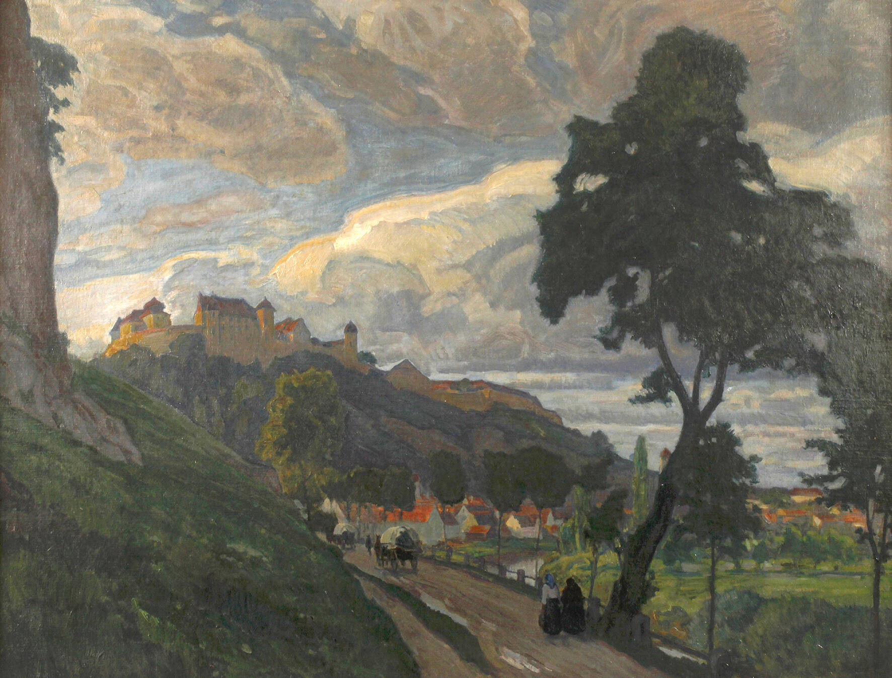 Ferdinand Kruis, attr., Die Harburg in Schwaben