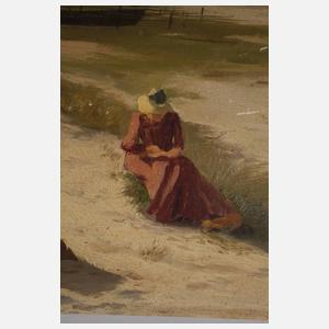 Otto Leu, Lesende am Strand