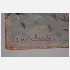 Siegfried Mackowsky, "Winterlandschaft mit Bergsee"