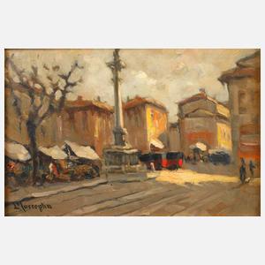 L. Marcoglin, Herbstliche Straßenszene