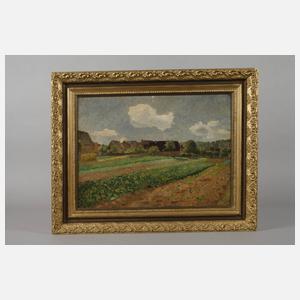 Otto Matthaei, attr., Feld am Dorfrand