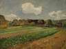 Otto Matthaei, attr., Feld am Dorfrand