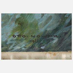 Otto Nowak, Seestück mit Dampfer