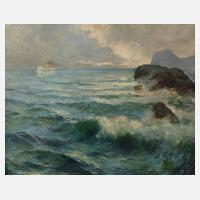 Otto Nowak, Seestück mit Dampfer111