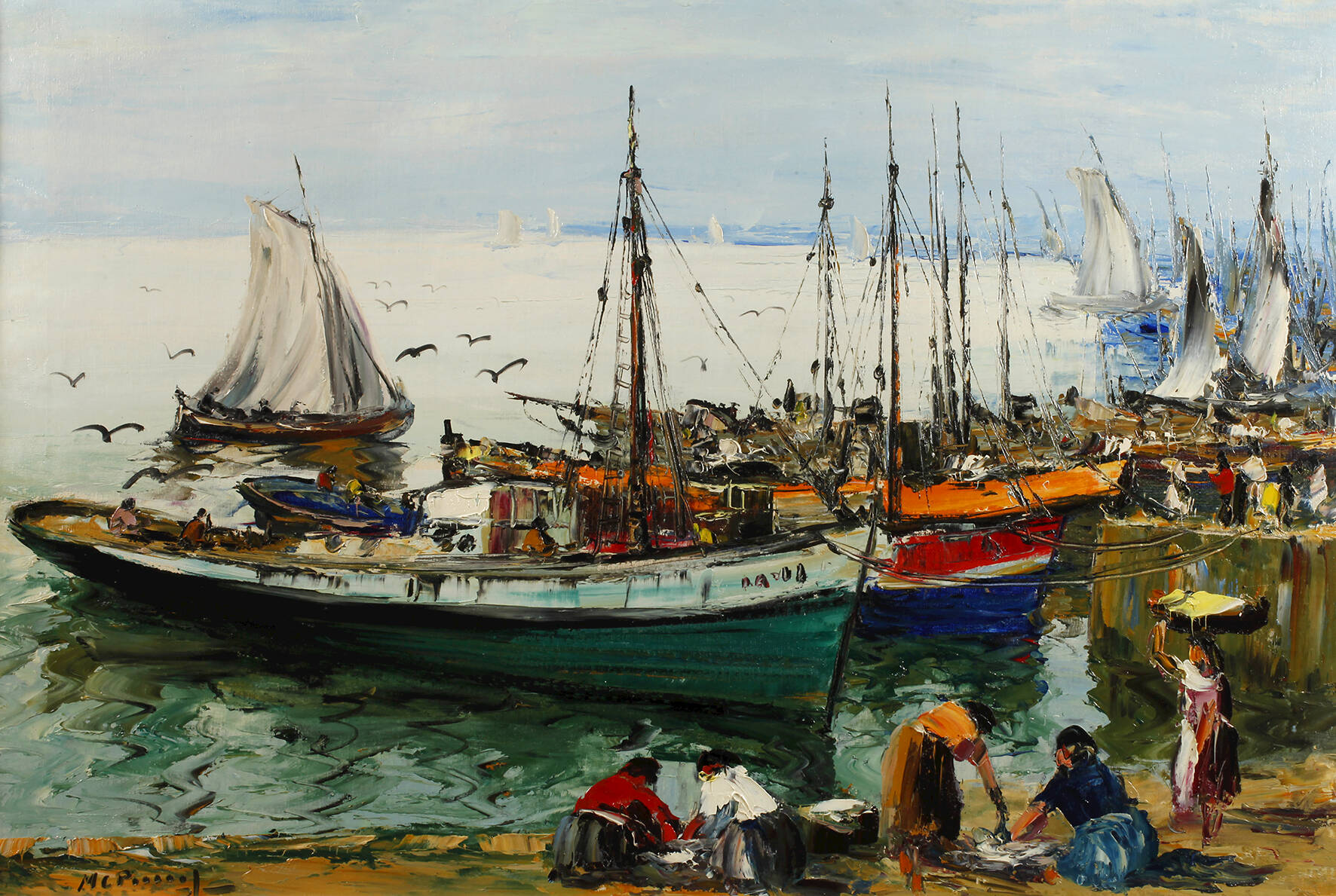 Manuel Gregorio Pereira, Fischerboote im Hafen