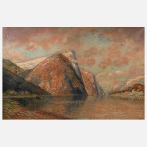 Georg Anton Rasmussen, attr., Fjordlandschaft