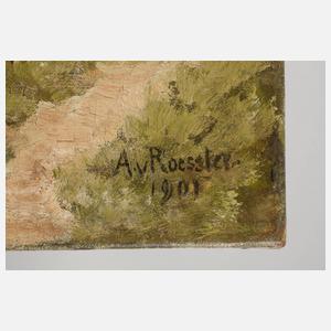 Adalbert von Roessler, Pikör mit Parforcehorn