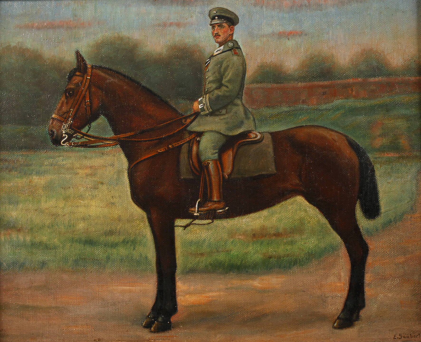 Erich Säuberlich, Reiter zu Pferd