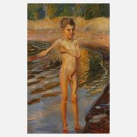 Prof. Carl Hans Schrader-Velgen, Uferpartie mit Knaben111