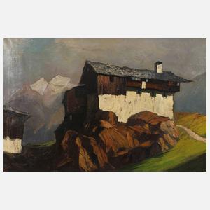 N. Strommer, Alpiner Bauernhof