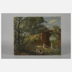 Picknick unter einer Brücke