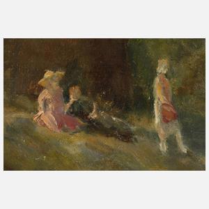 Picknick unter einer Brücke