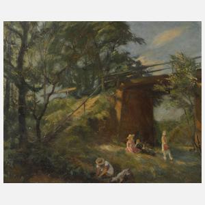 Picknick unter einer Brücke