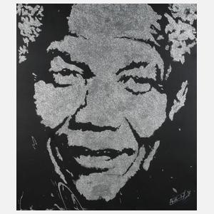 Erik Black Painting, Nelson Mandela