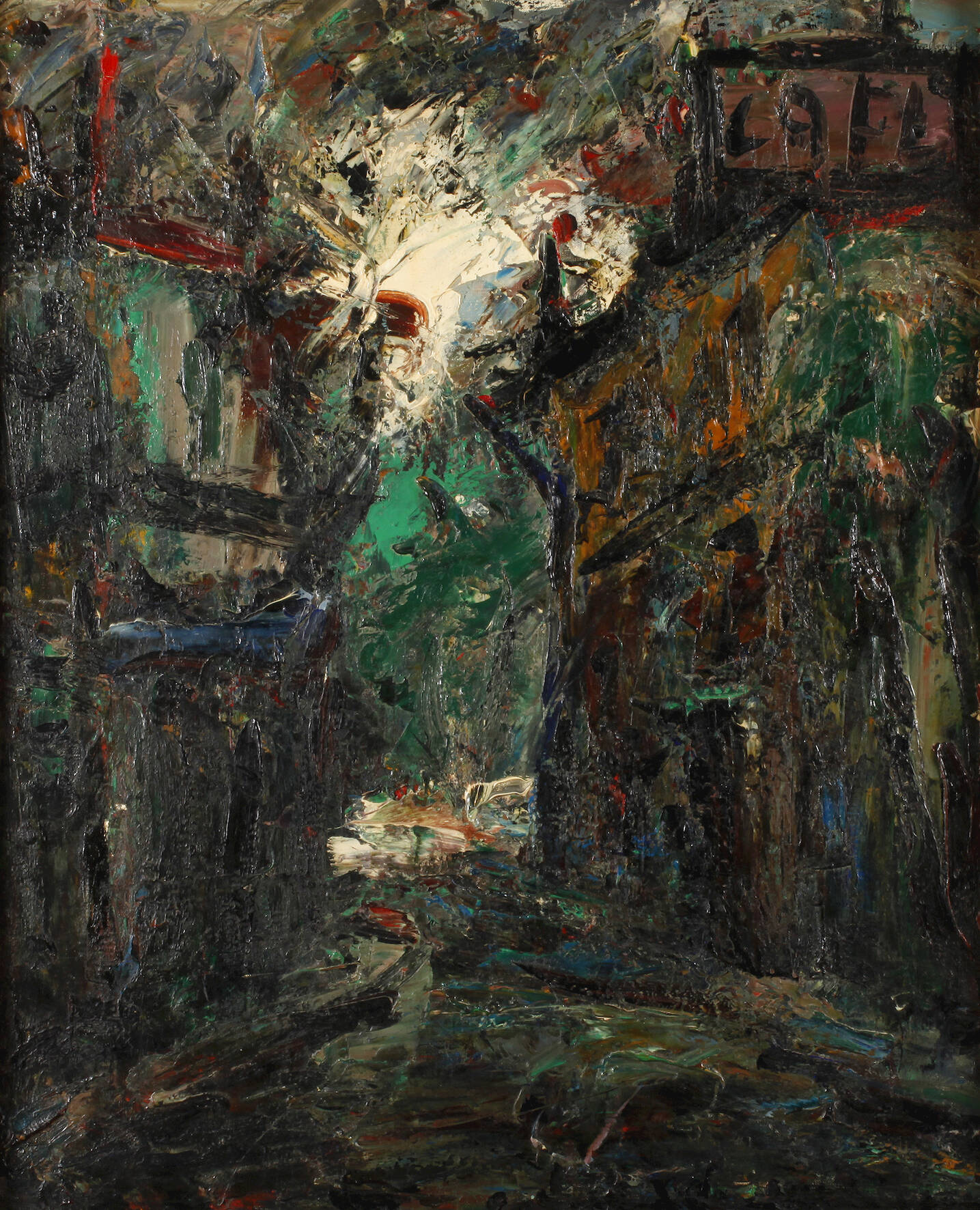 Elemer Vagh Weinmann, Straße mit Cafe