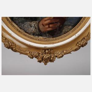 Ovaler Goldstuckrahmen