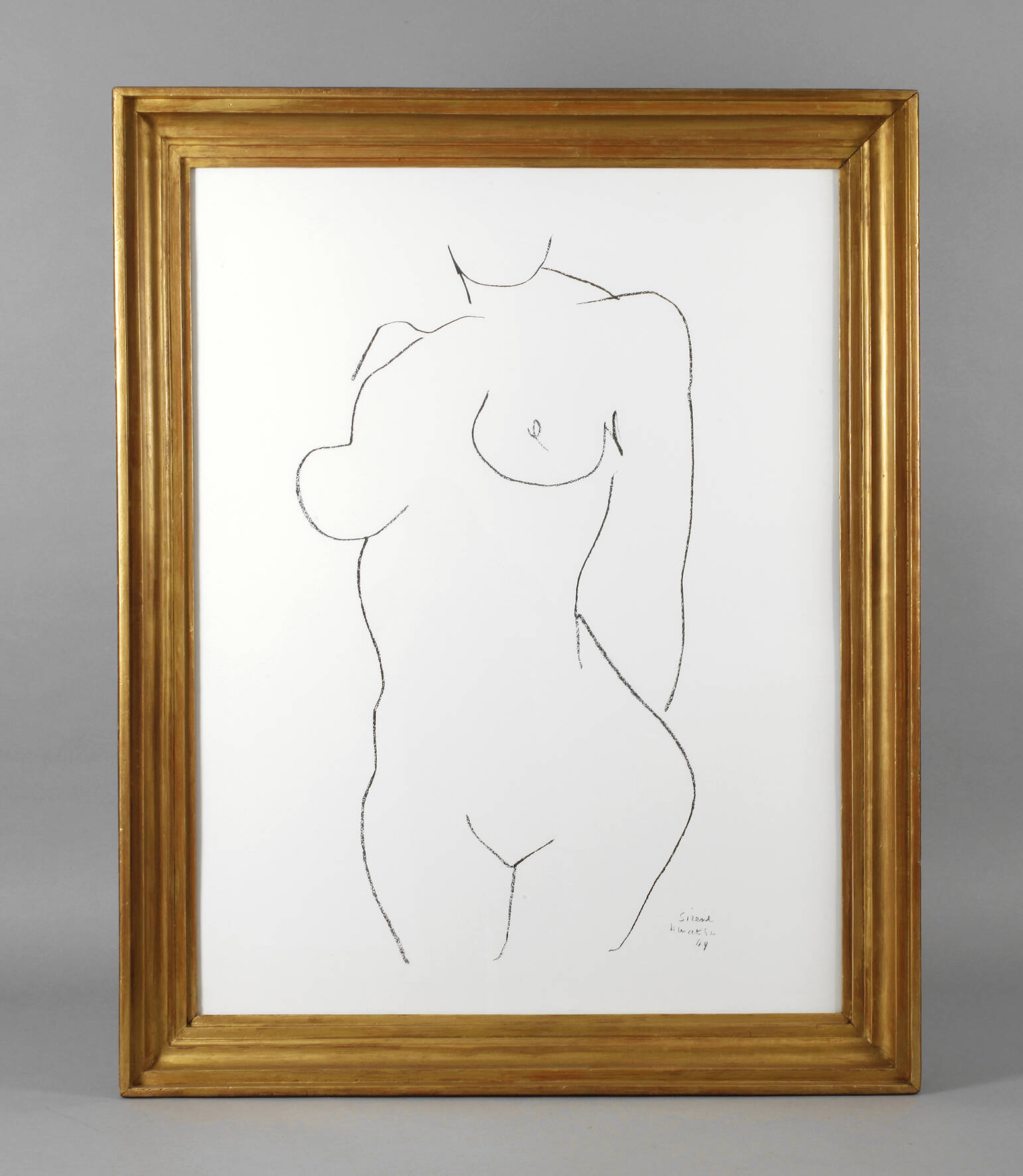 Breite goldbronzierte Leiste