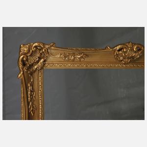 Goldbronzierter Stuckrahmen