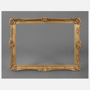 Goldbronzierter Stuckrahmen