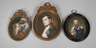 Drei Miniaturportraits