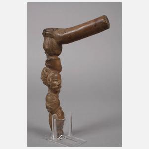 Geschnitzter Stockgriff