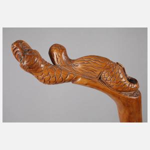 Geschnitzter Spazierstock
