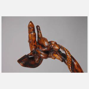 Geschnitzter Spazierstock