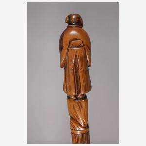 Geschnitzter Spazierstock