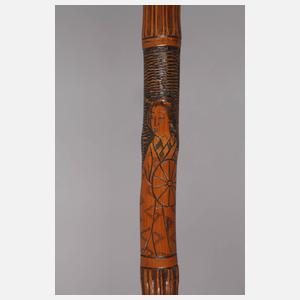 Geschnitzter Spazierstock
