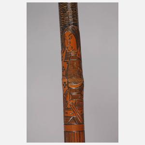 Geschnitzter Spazierstock