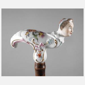 Spazierstock Porzellan