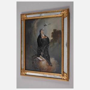 Vier Hinterglasmalereien