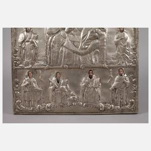 Marienikone mit ausgewählten Heiligen