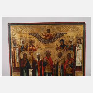 Große Ikone mit ausgewählten Heiligen