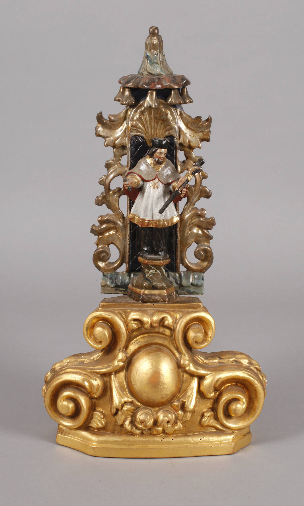 Geschnitzte Heiligenplastik