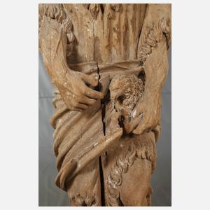 Fragment einer barocken Heiligenfigur