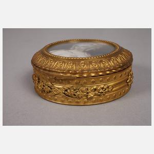 Deckeldose mit Miniatur